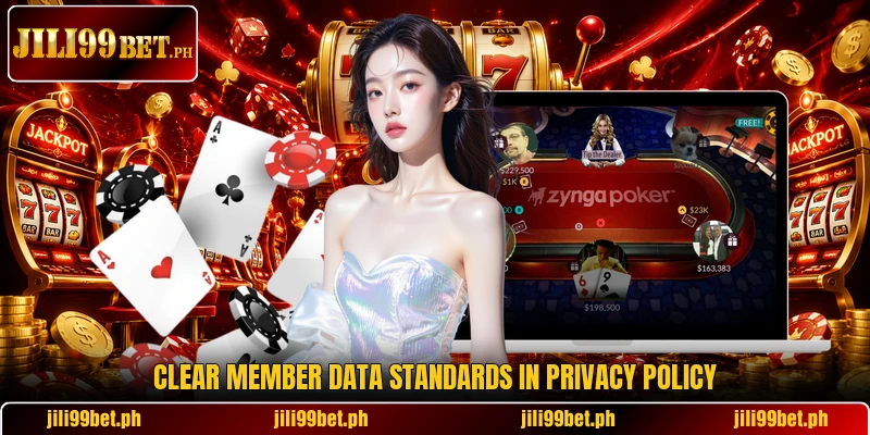 Clear member data standards in privacy policy Clear member data standards in privacy policy