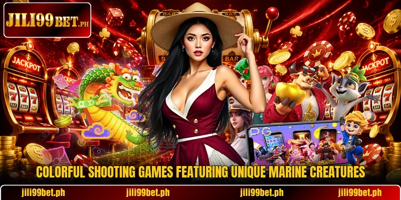 Colorful shooting games featuring unique marine creatures