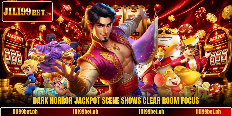 Dark Horror Jackpot scene shows clear room focus Dark Horror Jackpot scene shows clear room focus
