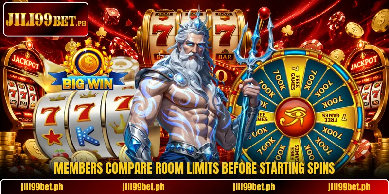 Members compare room limits before starting spins