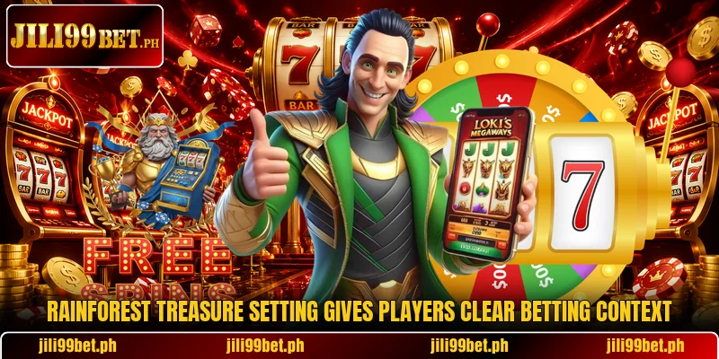 Rainforest Treasure setting gives players clear betting context