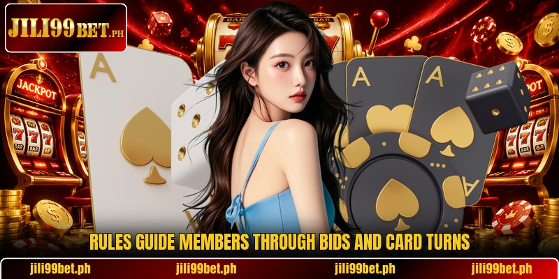 Rules guide members through bids and card turns
